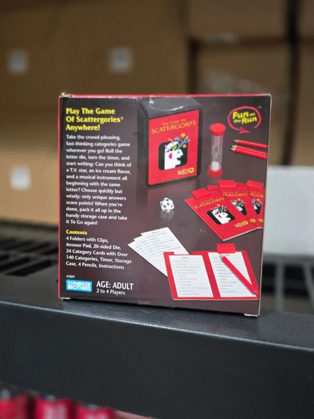 Scattergories To Go Travel Game 2009 SEALED New Parker Brothers Hasbro Adult